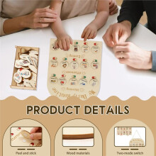 Wood Visual Schedule Visual Wall Planner Daily Routine Chart for Kids Daily Visual Schedule Card Chore Chart