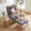 Homcom HOMCOM Recliner with Footstool, Reclining Chair with Adjustable Back, Grey 7