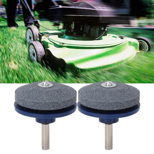 2 pcs Universal Lawnmower Blade Sharpener, Grinding Power Drill Blade Sharpener Garden Tools for Sharpening 1