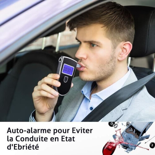 Ηλεκτρονικό αλκοτέστ με οθόνη LCD, φορητό, εγκεκριμένο, ακριβής οθόνη, 3 μονάδ 2