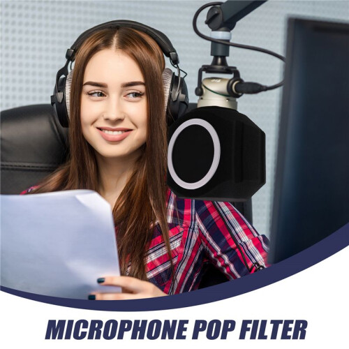 C5 Universal Studio Mic Screen Live Recording Microphone Anti-Interference Noise Reduction Wind Screen Black 1