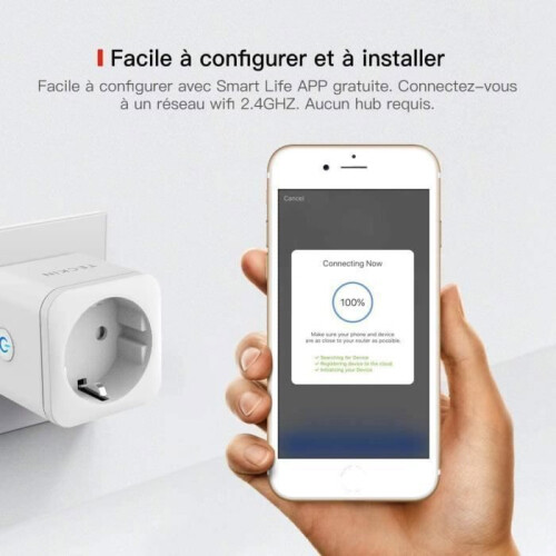 Έξυπνο πολύπριζο - Noname - 4 πρίζες - Συμβατό με Alexa και Google Home - Αδιάβροχο IP44 - Τύ 2