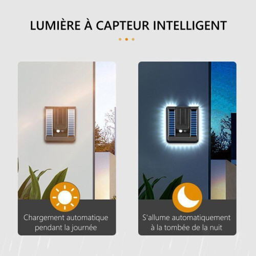 2-Piece Solar Wall Light Set, IP45 Waterproof, 3 Modes, 180 Beam Angle, with Motion Sensor, for Outdoor Lighting 2
