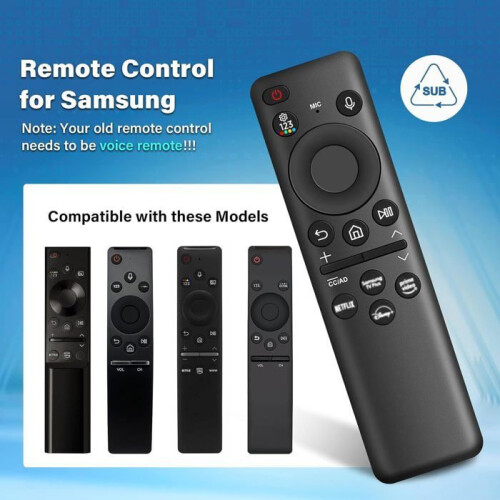 Τηλεχειριστήριο Samsung BN59-01432A με φωνητική ενέργεια, μαύρο, ηλιακό, 4 πλήκτρα σ 1