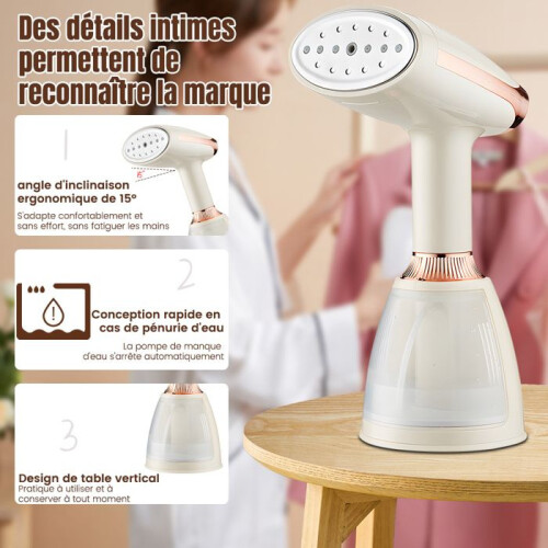Ατμομάγειρας Ρούχων - WELAN - Φορητός 1500W - 280ml - Γρήγορη Προθέρμανση 20 δευτ. - Παρ 2