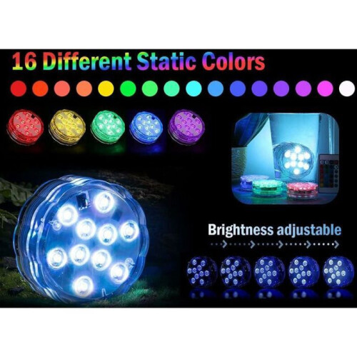 Υποβρύχιο φως LED, υποβρύχια φώτα LED, πολύχρωμος υποβρύχιος φωτισμός με τηλεχε 2