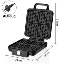 (AU)4 Scheiben Waffeleisen Doppelte Heizung Kein Stick Ei Kuchen Ofen Pfannkuchen Ei Waffel Kuchen Maschine Steuerung Temperatur