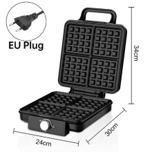 (EU)4 Scheiben Waffeleisen Doppelte Heizung Kein Stick Ei Kuchen Ofen Pfannkuchen Ei Waffel Kuchen Maschine Steuerung Temperatur