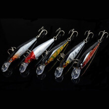 Lot 5pcs Kinds Of Fishing Lures Bass Minnow Baits Crankbait Tackle Hooks