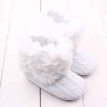 (White,13CM(12-18 Months))018m Baby Boy Girl Snow Boots Infant Toddler Kids Crib Prewalker Shoes