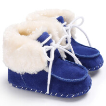 (Blue,11(3-6 months))Fashion Winter Child Kids Baby Girls Boys Warm Snow Boots Fur Sneakers Shoes