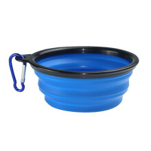 (Blue)350ml Reise Tragbar Faltbar Haustier Hundenapf Für Futter Wasser Näpfe Schale