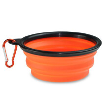 (Orange)350ml Reise Tragbar Faltbar Haustier Hundenapf Für Futter Wasser Näpfe Schale