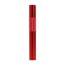 (Red)Pipa Portatile in Metallo per Fumare Mini Taglia Colore Argento Funzione Antivento