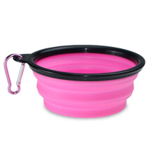 (Pink)350ml Reise Tragbar Faltbar Haustier Hundenapf Für Futter Wasser Näpfe Schale