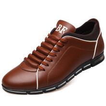(Brown, EU45) Fashion Casual Big Size Shoes For Breathable Leather Men Leisure Sneakers