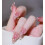 Tea Pink Rose Hanrafted Nail Piece Lightweight Nails False Luxury 4
