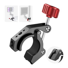 Super Clamp with Cold Shoe & 1/4 3/8 Thread Holes Universal Crab-Shaped Camera Tripod Holder Mount for DSLR Monitor