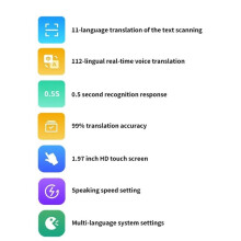 P200 Intelligent Translation Machine Offline Chinese English Scanning with 112 Multilingual Translation Pens 1+8G