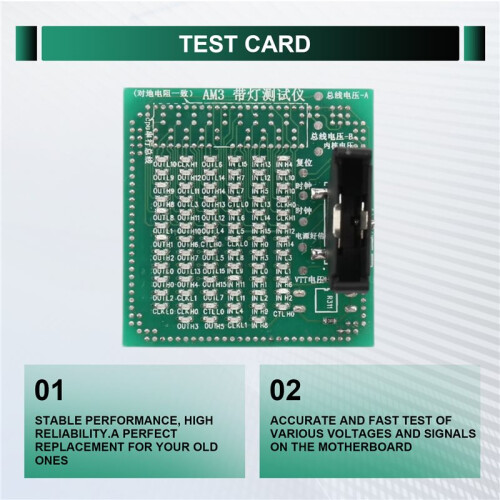 Placa de Teste de CPU para Placa-Mãe de Desktop com Luz LED para Placas-Mãe para  AM3 1