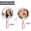 Pink 1PC Handheld Double-Sided Mirror 1X/2X Magnifying, Clear Rounded Makeup Mirror with Handle 5
