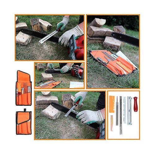 Chainsaw Sharpening Kit 10-Piece Saw Chain File Set Universal Sharpener 2