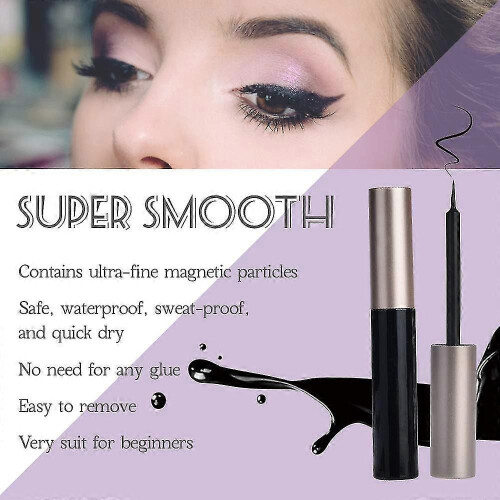 10 Pair Magnetic Eyelashes with Waterproof Eyeliner, Reusable No-Glue False Lashes 2