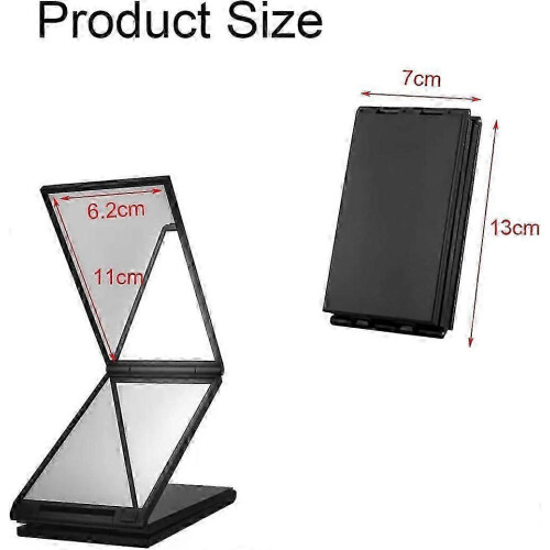 Four Panel Folding Mirror, 4-Sided Handheld Compact Tabletop Mirror for Self Styling & Hair Cutting 1