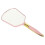 Pink 23.7x10.6cm Travel Vanity Hand Mirror with Handle 3