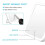 White LED Touch Screen Travel Mirror, USB Rechargeable Rectangle Cosmetic Mirror 4
