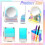 Magnetic Acrylic Locker Mirror with 2 Pen Holders for Home Office 3
