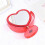 Double Sided Desktop Makeup Mirror for Home Bedroom, Red 4