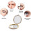 Gold Magnifying Compact Mirror for Purse, Folding Mini Double Sided Travel Makeup Mirror 4
