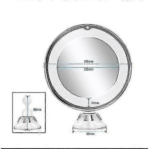 LED Cosmetic Mirror 10x Magnification, 360 Swivel, Illuminated 1