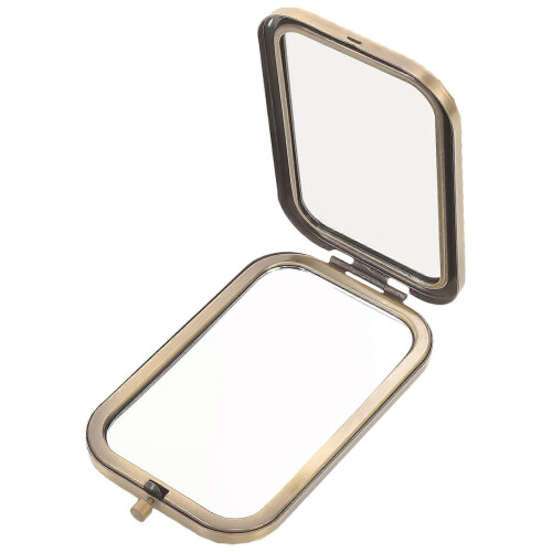 10x6x2cm Small Compact Double Sided Cosmetic Mirror, Portable Travel Mirror, Multi Colored, 1Pcs 2