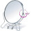 Makeup Mirror 4 Inch - Double Sided Magnifying Stand Mirror, 360 Rotation Shaving Mirror 2