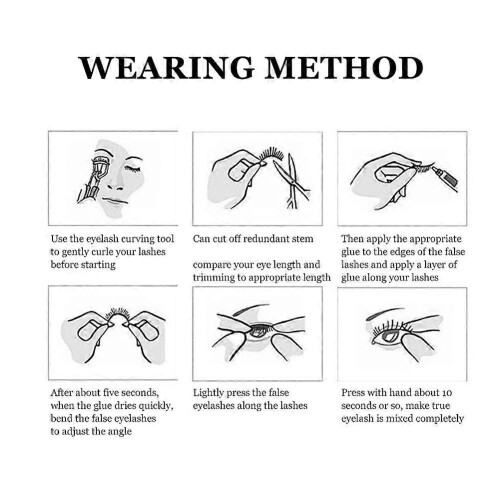 5D 25mm Fluffy Curling Long False Eyelashes LD03 2