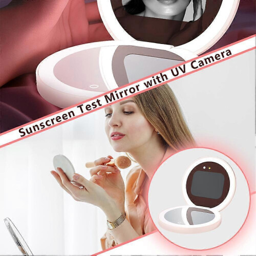 Compact Mirror Sunscreen Test Handheld Mini Smart Mirror with UV Camera 2