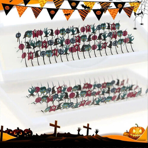 Halloween Colorful Cosplay False Eyelash Extensions 10MM 1