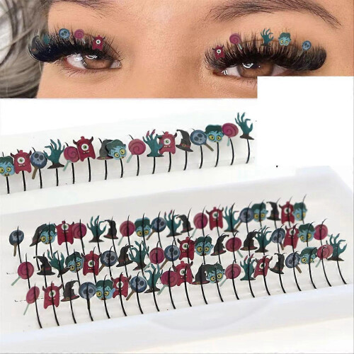 Halloween Colorful Cosplay False Eyelash Extensions 10MM 2