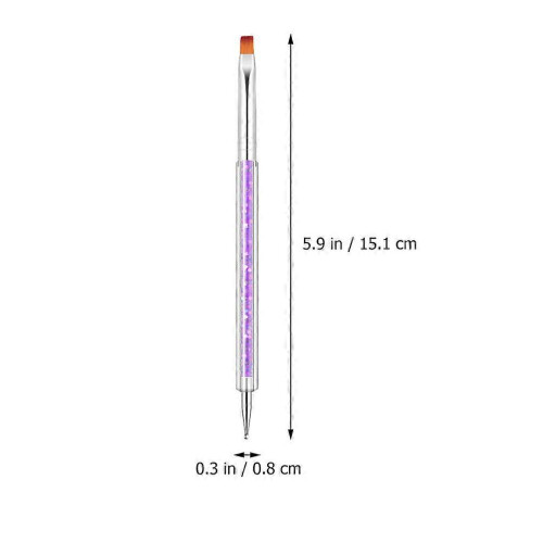 Assorted Color 15.1x0.8x0.8cm Professional Nail Pens 2 Sets, Manicure DIY Brushes 1
