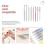 Assorted Color 15.1x0.8x0.8cm Professional Nail Pens 2 Sets, Manicure DIY Brushes 4