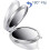 Silver Magnifying Compact Mirror for Purses, Folding Mini Double Sided Travel Makeup Mirror 4
