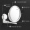 Miroir de maquillage double face à ventouse réglable à 360 2