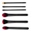 Black 18x3.5x3.5cm Soft Makeup Brush Set 6Pcs Lightweight Plastic 4
