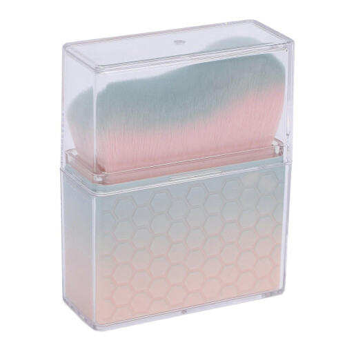 Blue Pink Gradient Angled Flat Head Makeup Brush, Soft Foundation & Nail Art Brush 1