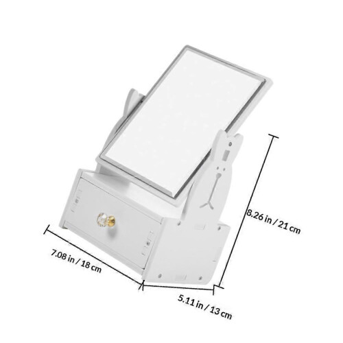 1PC Desktop Vanity Mirror with Drawer, Rotatable Makeup Mirror for Women 1