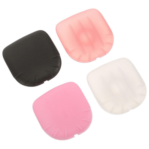 Assorted Color Silicone Makeup Brush Protector Travel Storage Tool 4Pcs Black 1