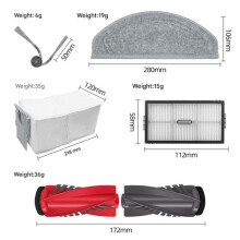Onderdelen voor G30S PRO Saros 20 Sonic Stofzuiger: Hoofdborstel, Zijborstel, Filter, Dweil, Stofzak, Vervangende Accessoires
