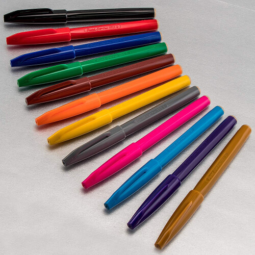 Pentel Pentel Sign Pen - Black, Pack of 12 2